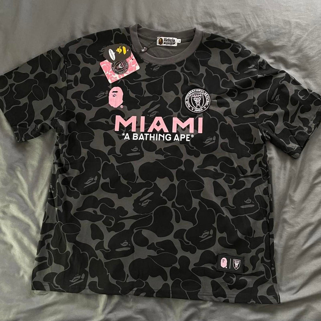 Bape x inter Miami black camo t-shirt