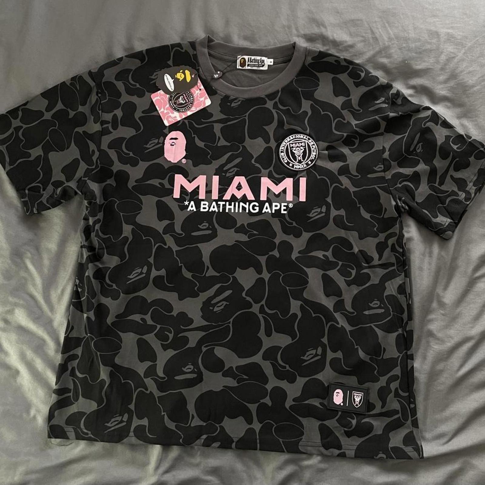 Bape x inter Miami black camo t-shirt