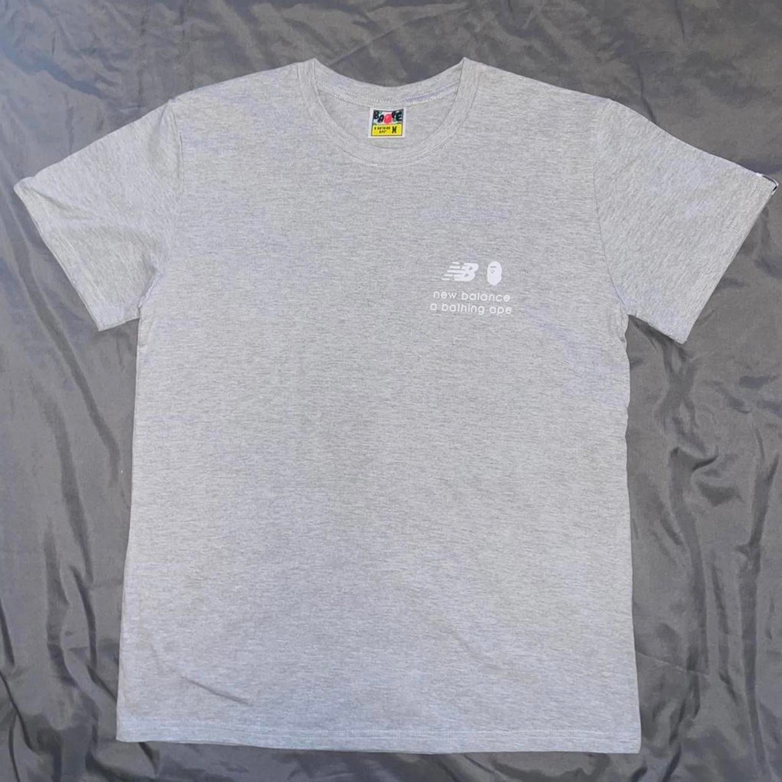 BAPE Men's Grey Tshirt