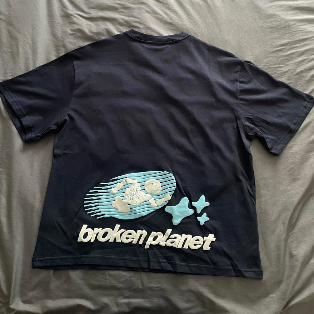 Broken Planet Men's Navy Tshirt