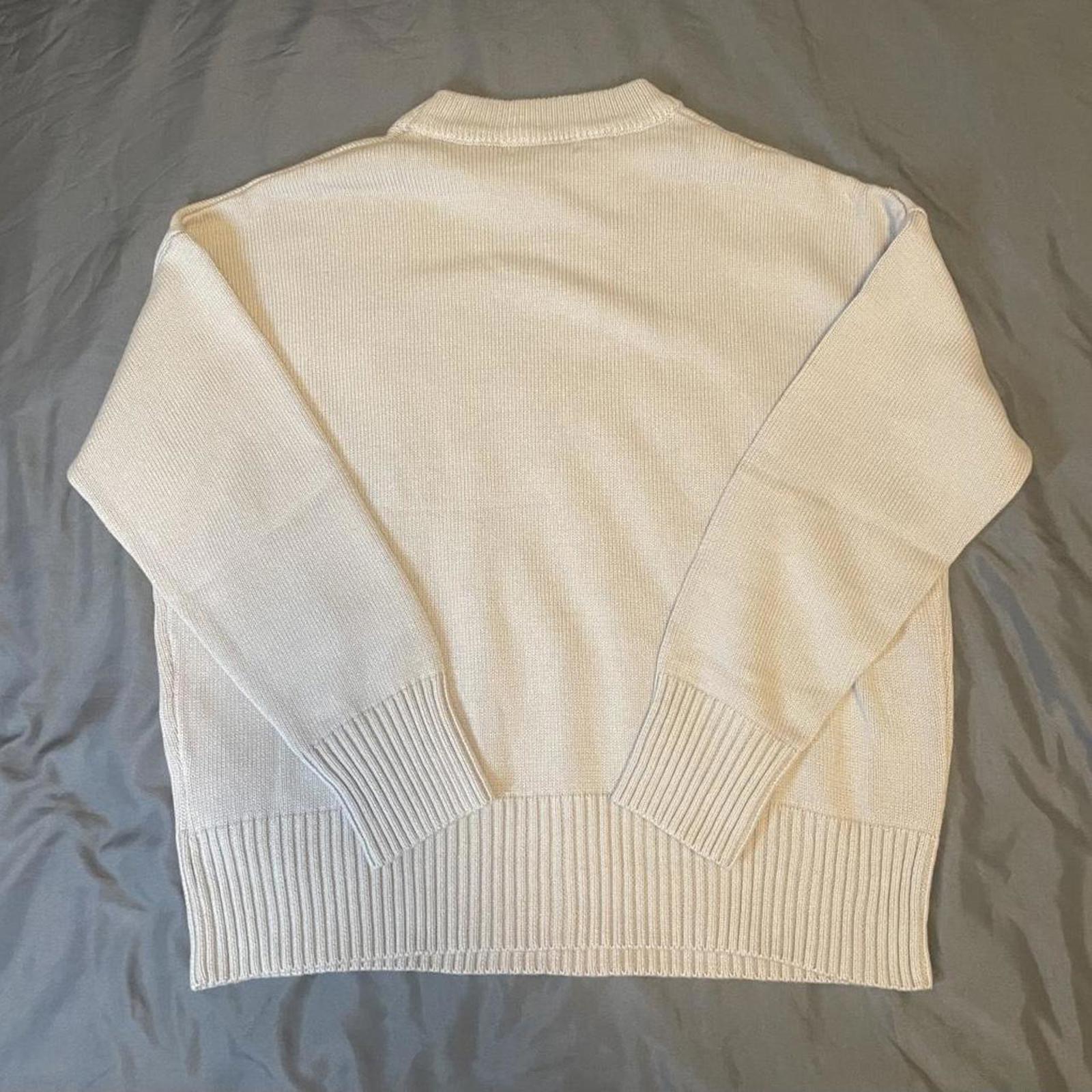 Ami Paris cream and white heart knit sweater new with tags.
