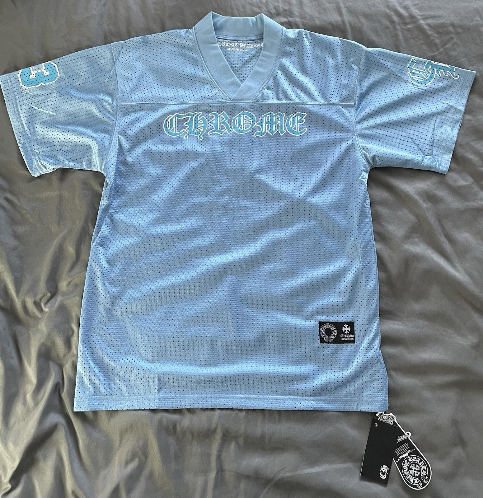 Chrome Hearts Mesh Stadium Blue Football Jersey