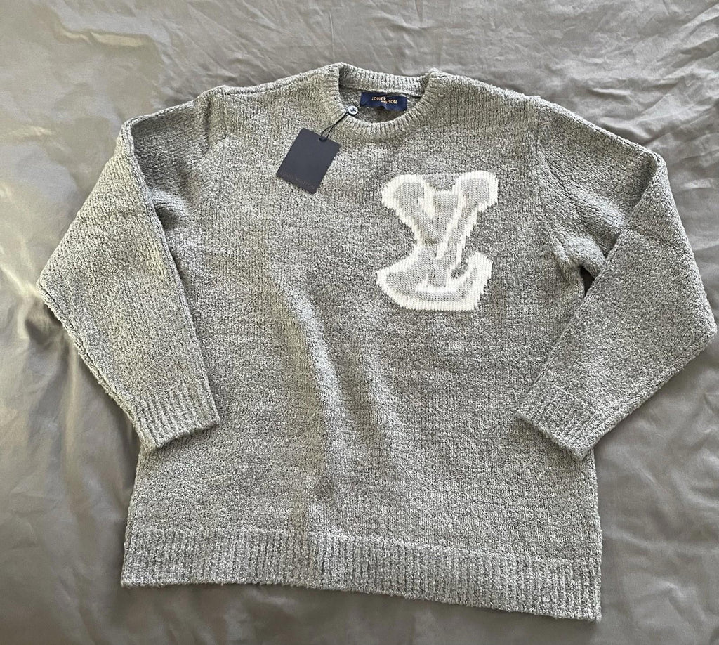 LV Grey Wool Sweater New With Tags