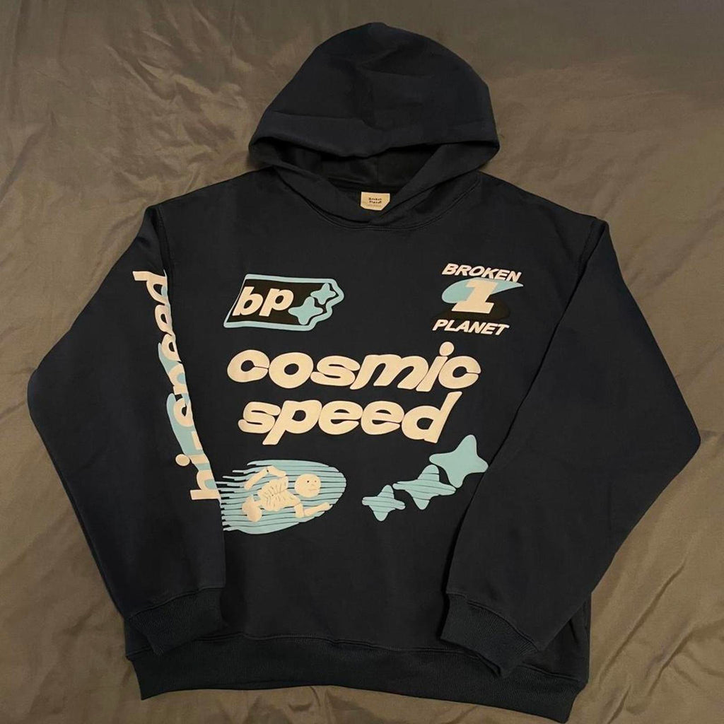 Broken planet cosmic speed navy hoodie used like new excellent condition no signs of wear