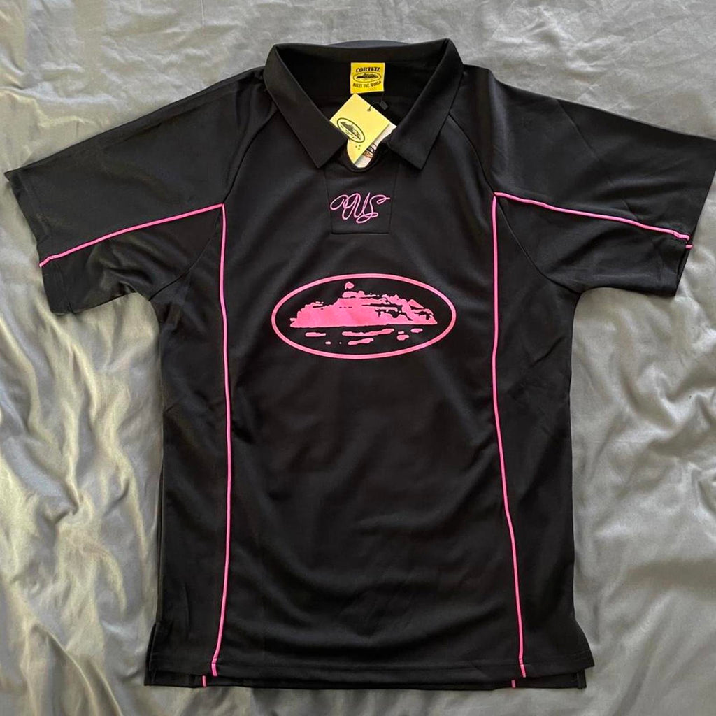 Corteiz Men's Black and Multi Tshirt