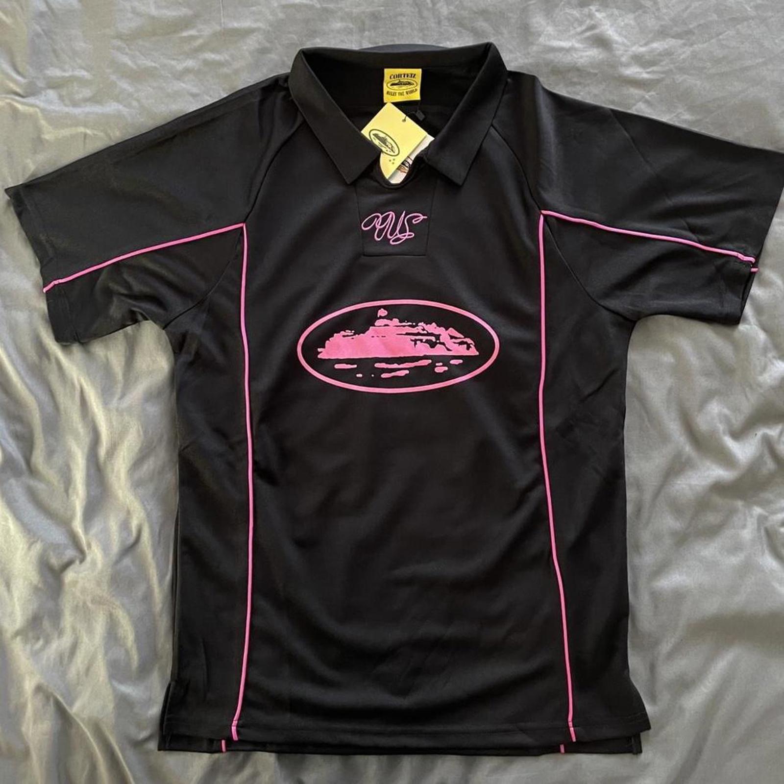 Corteiz Men's Black and Multi Tshirt