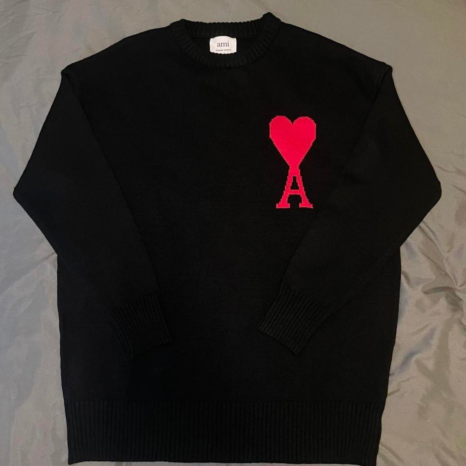 AMI Paris Men's Black Jumper
